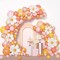 Boho Daisy Balloon Garland Arch Kit,172Pcs Groovy Balloon Arch Kit with Daisy Flower Rose Gold Confetti Balloons for Boho Daisy Theme Birthday Baby Shower Wedding Groovy Party Decorations